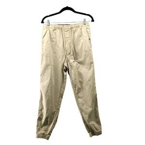 American Eagle Flex Chino Jogger Pants Mens‎ Small S Beige Lightweight Khaki